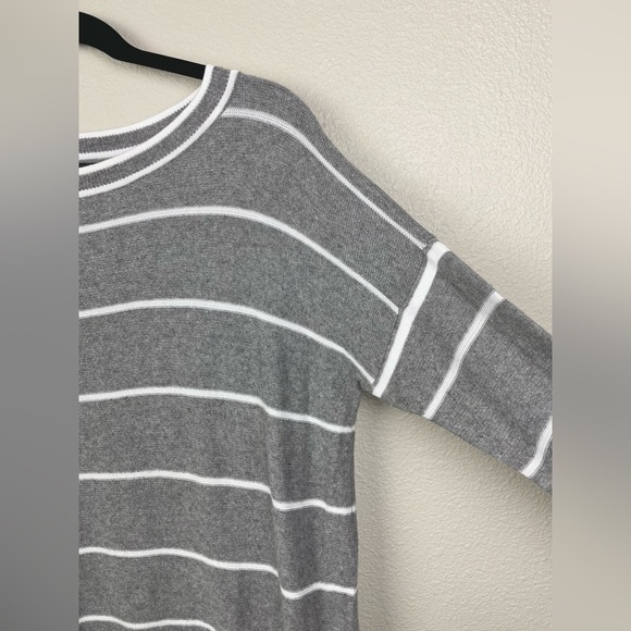 Banana Republic Women's Medium Grey Stripe Filpucci Knit Sweater Cashmere Wool - Picture 7 of 16
